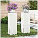 Supporti Piante da Esterno Pillar 2 pcs Bianco 24x24x75 cm Acciaio - Foto miniatura 2