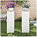 Supporti Piante da Esterno Pillar 2 pcs Bianco 24x24x75 cm Acciaio - Foto miniatura 4