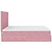 Struttura Letto Pouf con Materassi Rosa 200x200 cm Velluto - Foto miniatura 9