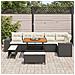 Set Divano da Giardino 9 pcs Nero e Crema 100 x 100 x 71 cm - Foto miniatura 3