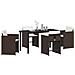 Set da Pranzo per Giardino 5 pcs Marrone Poly Rattan - Foto miniatura 3