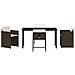Set da Pranzo per Giardino 5 pcs Marrone Poly Rattan - Foto miniatura 7