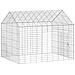 Gabbia per Conigli Argento 400 x 78 x 78 cm Acciaio zincato - Foto miniatura 6