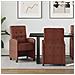 Sedie da Pranzo con Ruote 2 pcs Marrone lucido 57 x 67 x 98 cm - Foto miniatura 2