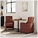 Sedie da Pranzo con Ruote 2 pcs Marrone lucido 57 x 67 x 98 cm - Foto miniatura 3