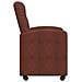 Sedie da Pranzo con Ruote 2 pcs Marrone lucido 57 x 67 x 98 cm - Foto miniatura 5