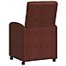 Sedie da Pranzo con Ruote 2 pcs Marrone lucido 57 x 67 x 98 cm - Foto miniatura 6