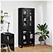 Credenza 2 pcs Rovere Nero Legno Stratificato e Vetro - Foto miniatura 4