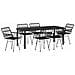 Set da Pranzo per Giardino 7 pcs Nero - Foto miniatura 1