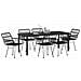 Set da Pranzo per Giardino 7 pcs Nero - Foto miniatura 3