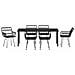 Set da Pranzo per Giardino 7 pcs Nero - Foto miniatura 7