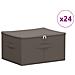 Scatola di Stoccaggio 24 pcs Grigio 43 x 34 x 23 cm - Foto miniatura 1