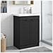 Mobiletto da bagno sotto il lavello Nero 56 x 37,5 x 81 cm - Foto miniatura 2