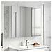 Mobiletto per specchio da bagno Bianco 83,5 x 15,5 x 70 cm - Foto miniatura 2