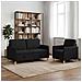 Set di Divani con Storage 2 pcs Nero Poliestere - Foto miniatura 2