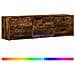 Mobile TV con LED con LED Quercia Affumicata 140 x 34 x 40 cm - Foto miniatura 1