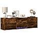 Mobile TV con LED con LED Quercia Affumicata 140 x 34 x 40 cm - Foto miniatura 3