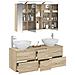 Set di mobili per il bagno 4 pcs Rovere Sonoma - Foto miniatura 3