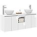 Set di Armadi da Bagno 3 pz Bianco Lucido 49,5 x 35 x 63 cm - Foto miniatura 7