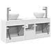Set di Armadi da Bagno 3 pz Bianco Lucido 49,5 x 35 x 63 cm - Foto miniatura 9