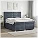 Letto box spring con materasso Grigio Scuro 200 x 200 cm - Foto miniatura 2