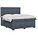 Letto box spring con materasso Grigio Scuro 200 x 200 cm - Foto miniatura 3