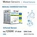 Sensore Di Movimento Infrarossi Crepuscolare Con Funzione Manual Override A Parete 180° Bianco Ip44 Vt-8048 - Sku 1354 - Foto miniatura 2