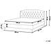 Letto In Tessuto Beige 180 X 200 Cm Bordeaux - Foto miniatura 11