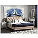 Letto In Tessuto Beige 180 X 200 Cm Bordeaux - Foto miniatura 16