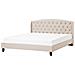 Letto In Tessuto Beige 180 X 200 Cm Bordeaux - Foto miniatura 8