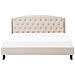 Letto In Tessuto Beige 180 X 200 Cm Bordeaux - Foto miniatura 9