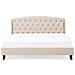Letto In Tessuto Beige 180 X 200 Cm Bordeaux - Foto miniatura 6