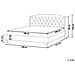 Letto In Tessuto Beige 180 X 200 Cm Bordeaux - Foto miniatura 5