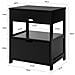 Comodino Camera Da Letto Con 2 Cassetti L45*p38*a55 Cm, Nero Frg258-sch - Foto miniatura 9