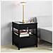 Comodino Camera Da Letto Con 2 Cassetti L45*p38*a55 Cm, Nero Frg258-sch - Foto miniatura 5