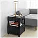 Comodino Camera Da Letto Con 2 Cassetti L45*p38*a55 Cm, Nero Frg258-sch - Foto miniatura 15
