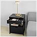 Comodino Camera Da Letto Con 2 Cassetti L45*p38*a55 Cm, Nero Frg258-sch - Foto miniatura 6