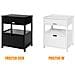 Comodino Camera Da Letto Con 2 Cassetti L45*p38*a55 Cm, Nero Frg258-sch - Foto miniatura 2