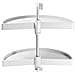 Guarnitura Girevole Per Mobile Ad Angolo Di Cucina, Cestelli Girevoli A Mezzaluna Di Ø650mm Per Base Di 800mm, Bianco - Foto miniatura 1