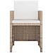 Set Da Pranzo Da Giardino 5 Pz Con Cuscini In Polyrattan Beige - Foto miniatura 4