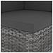 Set Divani da Giardino 7 pz in Polyrattan Grigio - Foto miniatura 2