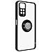 Cover Xiaomi Redmi Note 11 E 11s Bimateria Anello Metallico Supporto Nera - Foto miniatura 5