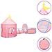 Tenda Da Gioco Per Bambini Rosa Con 250 Palline 301x120x128 Cm - Foto miniatura 8