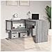 Scrivania Angolare Grigio Sonoma 200x50x76 Cm Legno Multistrato - Foto miniatura 4