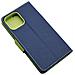 Custodia A Libro Book Case Per Apple Iphone 14 Navy-lime - Foto miniatura 3