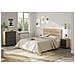Comodino Birmingham, Set Camera Da Letto, Testiera Letto E 2 Comodini A 3 Cassetti, 160x2 Cm, Rovere Effetto Nodi E Antracite - Foto miniatura 1