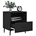 Comodini 2 Pz Neri 40x35x47,5 Cm In Legno Multistrato - Foto miniatura 3