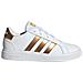 Gy2578 Grand Court 2.0k Sneakers Pelle Bianco Gold Bianco 38 - Foto miniatura 1