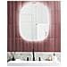 Specchio Da Bagno Con Luce Led Bergerac 58 Cm 78 Cm Argento - Foto miniatura 1