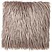 Set Di 2 Cuscini Corokia Finta Pelliccia 45 X 45 Cm Beige Tinta Unita - Foto miniatura 8
